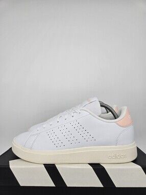 adidas Women's Advantage Base 2.0 IH1692 Cloud White Blush Pink Shoes Size 9.5